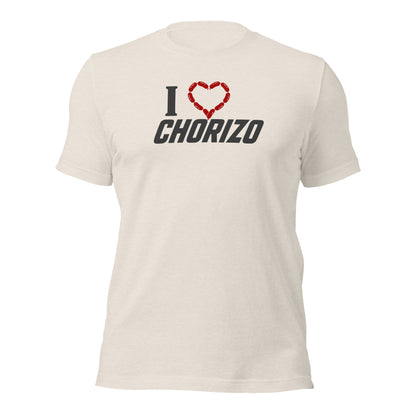 I ❤️ Chorizo – Funny Racing T-Shirt - Black Letters