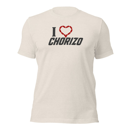 I ❤️ Chorizo – Funny Racing T-Shirt - Black Letters