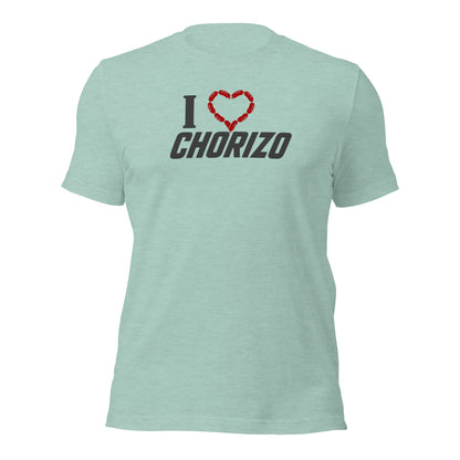 I ❤️ Chorizo – Funny Racing T-Shirt - Black Letters