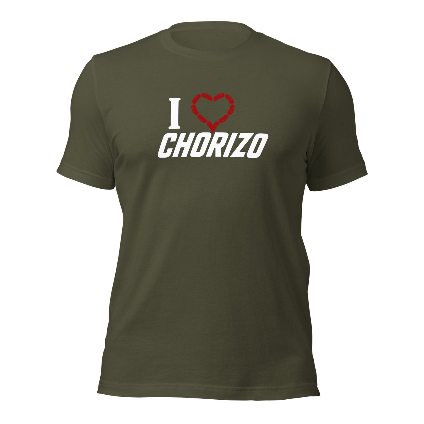 I ❤️ Chorizo – Funny Racing T-Shirt - White Letters